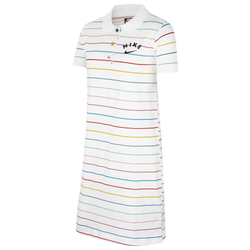 Girls' Grade School - Nike Polo Dress - White/Bleached Coral/Black