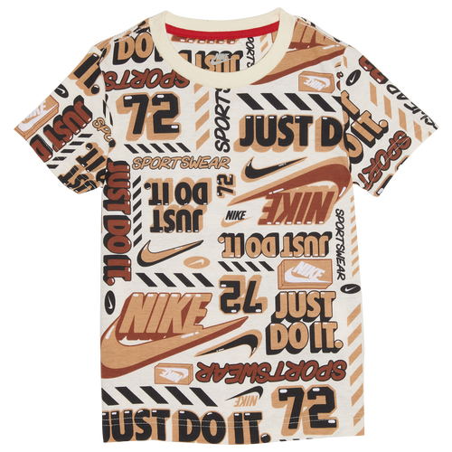 BOYS - Nike Cool After School T-Shirt - Pale Ivory/Black