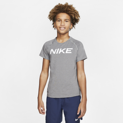 Girls' Grade School - Nike Pro Fitted Top - Carbon Heather/Black