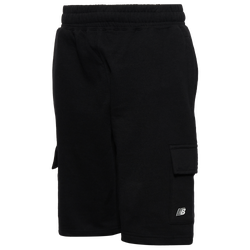 Boys' Grade School - New Balance Fleece Cargo Shorts - Black/Black