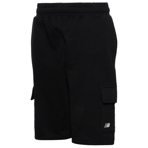 

Boys New Balance New Balance Fleece Cargo Shorts - Boys' Grade School Black/Black Size S