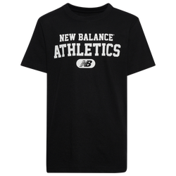 Boys' Grade School - New Balance Athletics T-Shirt - White/Arid Stone