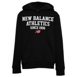 Boys' Grade School - New Balance Athletics Fleece Hoodie - Black/White