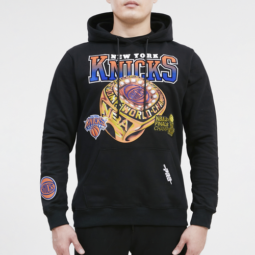 Men's Black New York Knicks Applique Pullover Hoodie, Size: Small