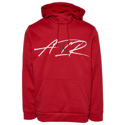 Men's - Jordan Air Therma Fleece Pullover Hoodie - Gym Red/Black