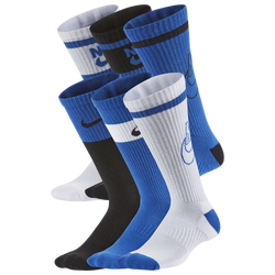 Boys' Grade School - Nike 6 Pack Cushioned Crew Socks - White/Black/Blue