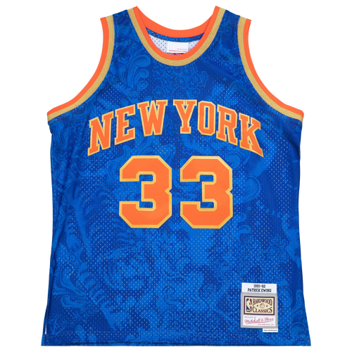 

Mitchell & Ness Mens New York Knicks Mitchell & Ness Knicks CNY Jersey - Mens Blue/Gold Size S