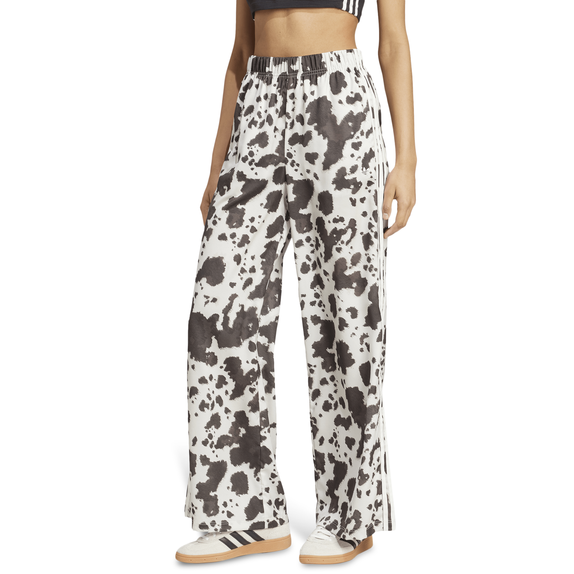 adidas Cow Print Wide Leg Satin Pants | Foot Locker