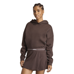 Women's - adidas Hyperglam Training Cropped Hoodie - Aurora Coffee