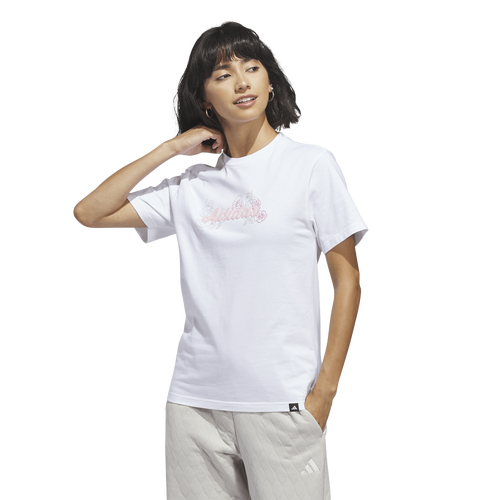 WOMENS - adidas Wester Florals Graphic T-Shirt - White