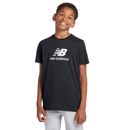 New Balance Graphic T-Shirt - Boys' Grade School Black/White Size S