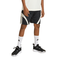Boys' Grade School - adidas House of Tiro Shorts - Black/Off White/Off White