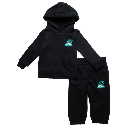 Boys New Balance Sticker Pack Fleece Set - Boys' Toddler Caviar/Blue Size 18MO