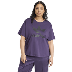 Women's - adidas Originals adicolor Trefoil Boxy T-Shirt - Aurora Plum