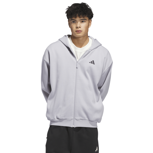 adidas Basketball Full-Zip Hoodie - adidas Glory Grey