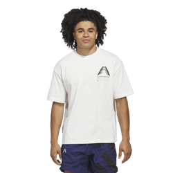 Men's - adidas Anthony Edwards Schematic T-Shirt  - Clown White/Black