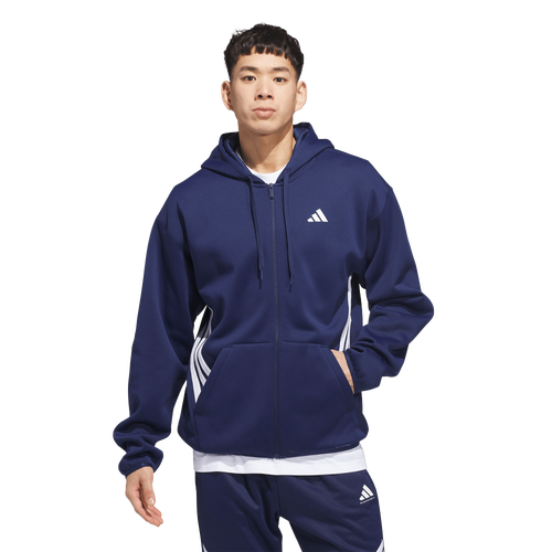 adidas Crazy Warm Full-Zip Hoodie - adidas Team Navy Blue/White