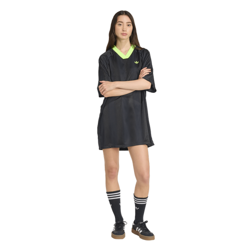  - adidas Originals adicolor Football Oversized Dress - Black/Signal Green