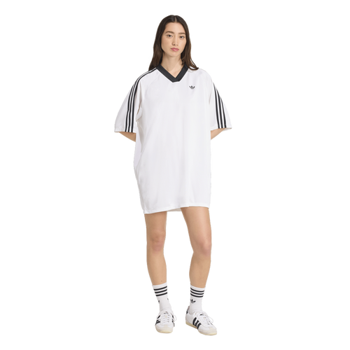 WOMENS - adidas Originals adicolor Football Oversized Dress - White/Black