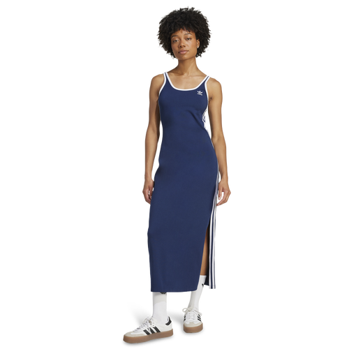  - adidas 3 Stripe Tank Dress - Night Indigo/White