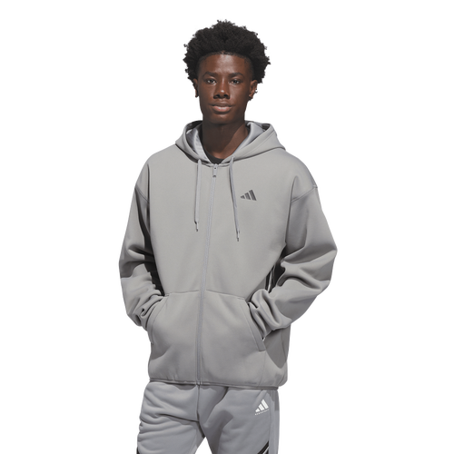 adidas Crazy Warm Full-Zip Hoodie - adidas Grey/Black
