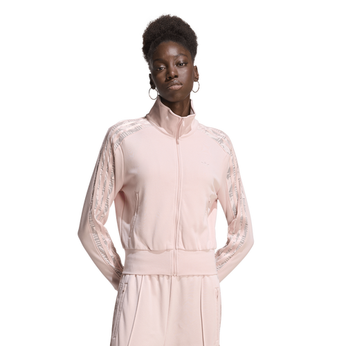 WOMENS - adidas Firebird Lace Track Top - Brown/Sandy Pink