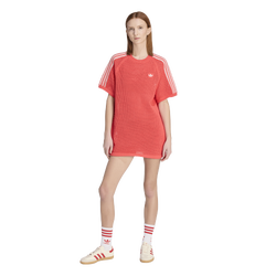 Women's - adidas Originals Knitted Crochet Dress - Semi Lucid Red