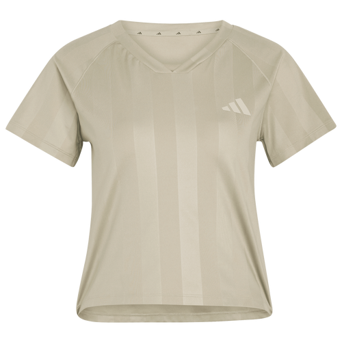 WOMENS - adidas Hyperglam 3-Stripes Emboss T-Shirt - Wonder Cargo