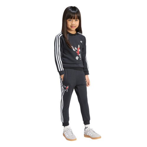  - adidas Originals x Disney Crew Tracksuit - Black/White