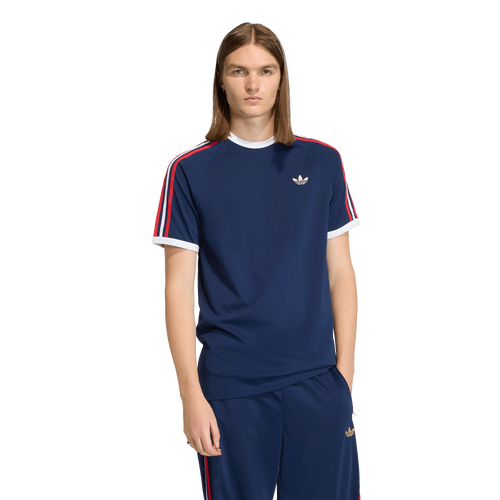 adidas 3-Stripes T-Shirt - adidas Night Indigo/Better Scarlet White