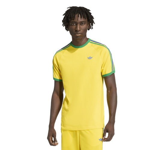 MENS - adidas 3S Brazil T-shirt - Yellow/Green Blue