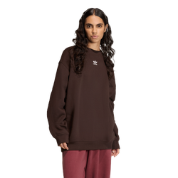Women's - adidas Originals Fleece Oversized Crewneck Sweater - Aurora Coffee