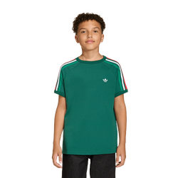 Boys' Grade School - adidas Originals Adicolor 3 Stripes T-Shirt - Team Dark Green/White