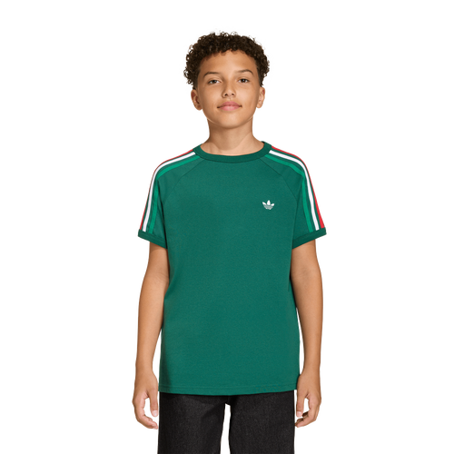  - adidas Originals Adicolor 3 Stripes T-Shirt - Team Dark Green/White