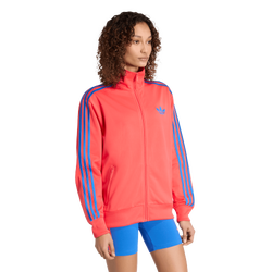 Women's - adidas Originals Firebird Classic Loose Track Top - Blue/Semi Lucid Red