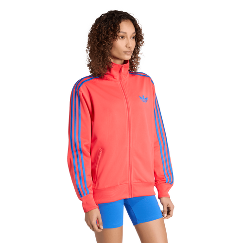 WOMENS - adidas Originals Firebird Classic Loose Track Top - Blue/Semi Lucid Red