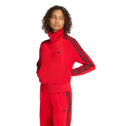 Women's - adidas Originals Firebird Classic Track Top - Black/Better Scarlet