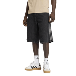 Men's - adidas Originals Firebird Adicolor Denim Shorts - True Black Denim