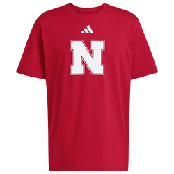 Men's - adidas College Logo Short Sleeve T-Shirt - Red