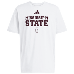 Men's - adidas College Wordmark Short Sleeve T-Shirt - White