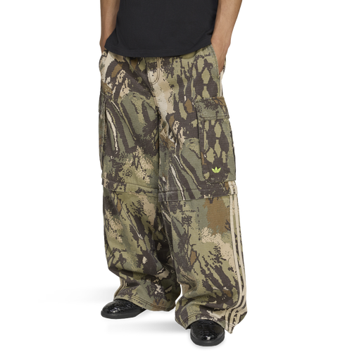 MENS - adidas Zip Off Cargo Pants  - Volt/Grey Black