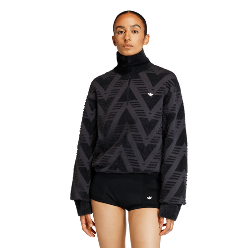 - adidas Originals Knitted Half-Zip Sweatshirt - Black