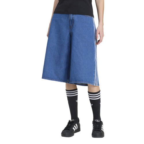 WOMENS - adidas Firebird Jort - Vintage Denim/White