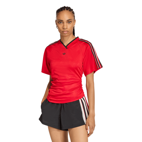 WOMENS - adidas Rouched Foot J - Better Scarlet/White