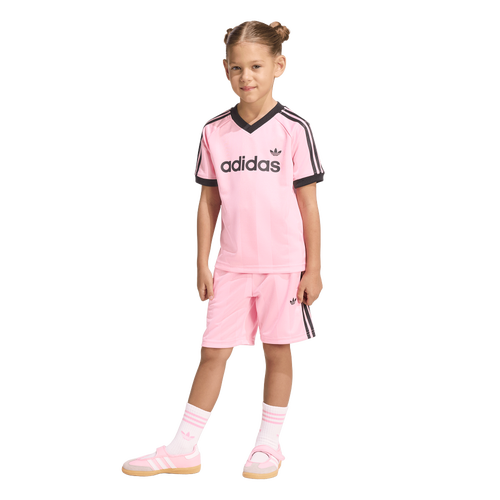  - adidas Originals Jersey & Shorts Set - Light Pink/Core Black