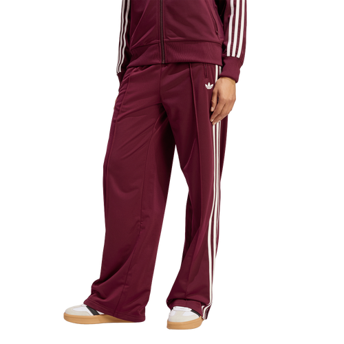 WOMENS - adidas Originals Adicolor Classics Firebird Track Pants - Off White/Maroon