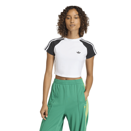 WOMENS - adidas SST Baby T-Shirt - Black/White