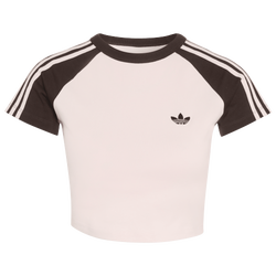 Women's - adidas SST Baby T-Shirt - Sandy Pink/Aurora Coffee/Sandy Pink