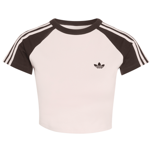 WOMENS - adidas SST Baby T-Shirt - Sandy Pink/Aurora Coffee