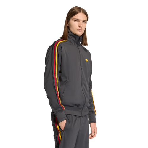 adidas Nations Firebird Track Top - adidas Utility Black/Collegiate Gold Team Power Red